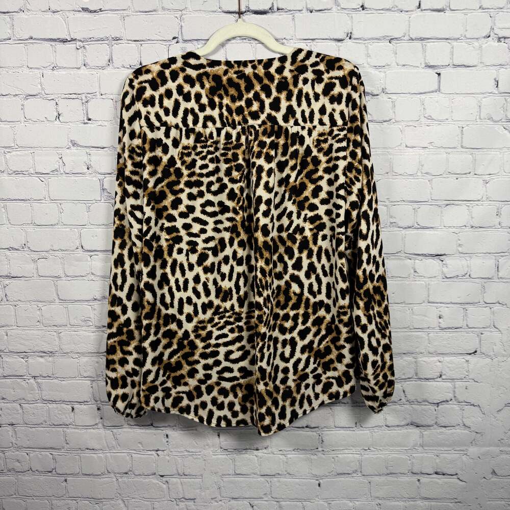 INC International Concepts INC Leopard-Print Top Blouse Size Medium - Picture 3 of 6